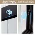 thumbnail image 3 of 56-60" W × 60" H Tub Door, 1/4" Glass Bathtub Shower Doors with Explosion Proof Film, Semi Frame Double Sliding Glass Shower Door for Bathtub, SGCC Tempered Glass, Matte Black, 3 of 8