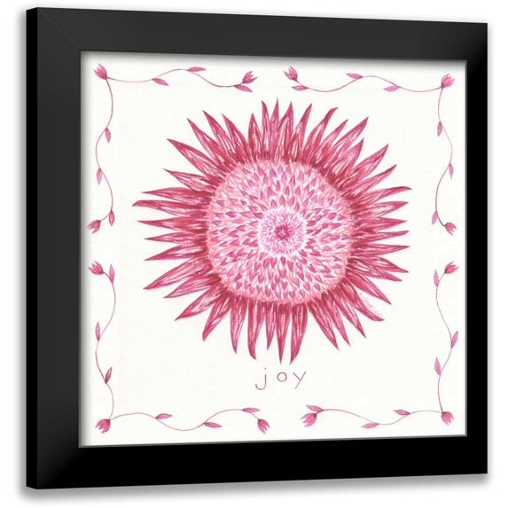 Shamp, Cindy 12x12 Black Modern Framed Museum Art Print Titled - Joy Flower