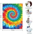 thumbnail image 4 of Colorful Rainbow Tie Dye Spiral Pattern Blanket,Comfortable Soft Flannel Throw Blanket,All Season,Warm Lightweight Blankets for Sofa Bed Couch Living Room Chair,30"x40", 4 of 4