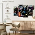thumbnail image 5 of Elephant Stock Grunge Portrait Of A Lady Wall Art - Horizontal Multi Panel Canvas - Living Room Wall Decor - People Multi Panel - Black And Gray Decor - 43" x 27", 5 of 8