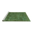 thumbnail image 2 of Ahgly Company Machine Washable Indoor Round Abstract Turquoise Blue Modern Area Rugs, 3' Round, 2 of 4