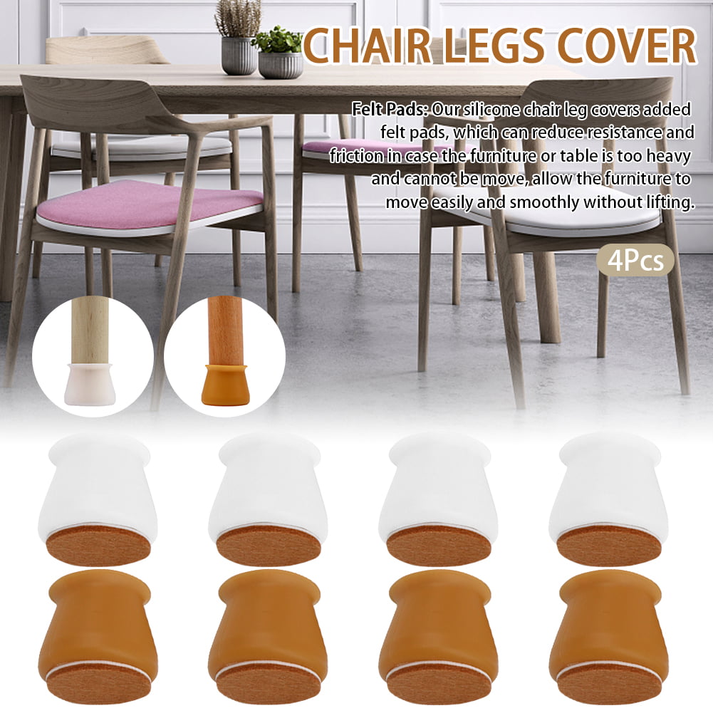 Details about   Non-slip Round Silicone Chair Leg Tip Pad Foot Protect Felt Furniture Table Base 