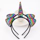 thumbnail image 2 of EeaseMX 3 diademas de unicornio con lentejuelas y purpurina para el pelo, con orejas de gato, para fiestas infantiles y mujeres, 2 of 7