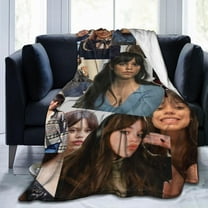 Jenna Ortega Blanket Anti-Pilling Throw Blanket Plush Blanket Lightweight & Ultra-Soft, Warm & Comfy Flannel Fleece Blanket for Couch, Bed, Sofa, 60x80