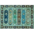 thumbnail image 1 of Ahgly Company Indoor Rectangle Abstract Light Blue Modern Area Rugs, 4' x 6', 1 of 4