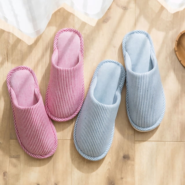 IDEANATEGRATE 1Par Pantuflas Rojas De Y Lino Para Interior Con Antideslizante Y Moderno