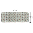 thumbnail image 2 of Christmas Microwave Oven Cover, Owls in Hats Ready for Xmas Party Mistletoe and Faded Snowflakes Yuletide, Water Resistant Organizer with Pockets for Kitchen, 36" x 12", Multicolor, by Ambesonne, 2 of 4