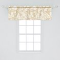 thumbnail image 2 of Neutral Boho Window Valance, Grunge Vibes Creamy Colored Forms Pattern Wild Nature Themed Print, Curtain Valance for Kitchen Bedroom with Rod Pocket, 54" X 18", Avocado Green Eggshell, by Ambesonne, 2 of 2