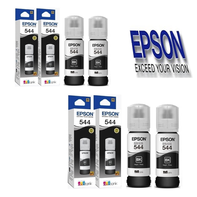 KIT Epson DE 4 TINTAS T544 NEGRAS T544120-AL