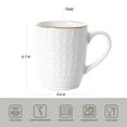thumbnail image 4 of Famiware Eden 4-Piece 14oz Coffee Mugs Set, White Dots, 4 of 5