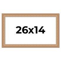 26x14 Frame Charleston Honey Brown Solid Wood Picture Frame Width 1.75 Inches | Interior Depth 0.5