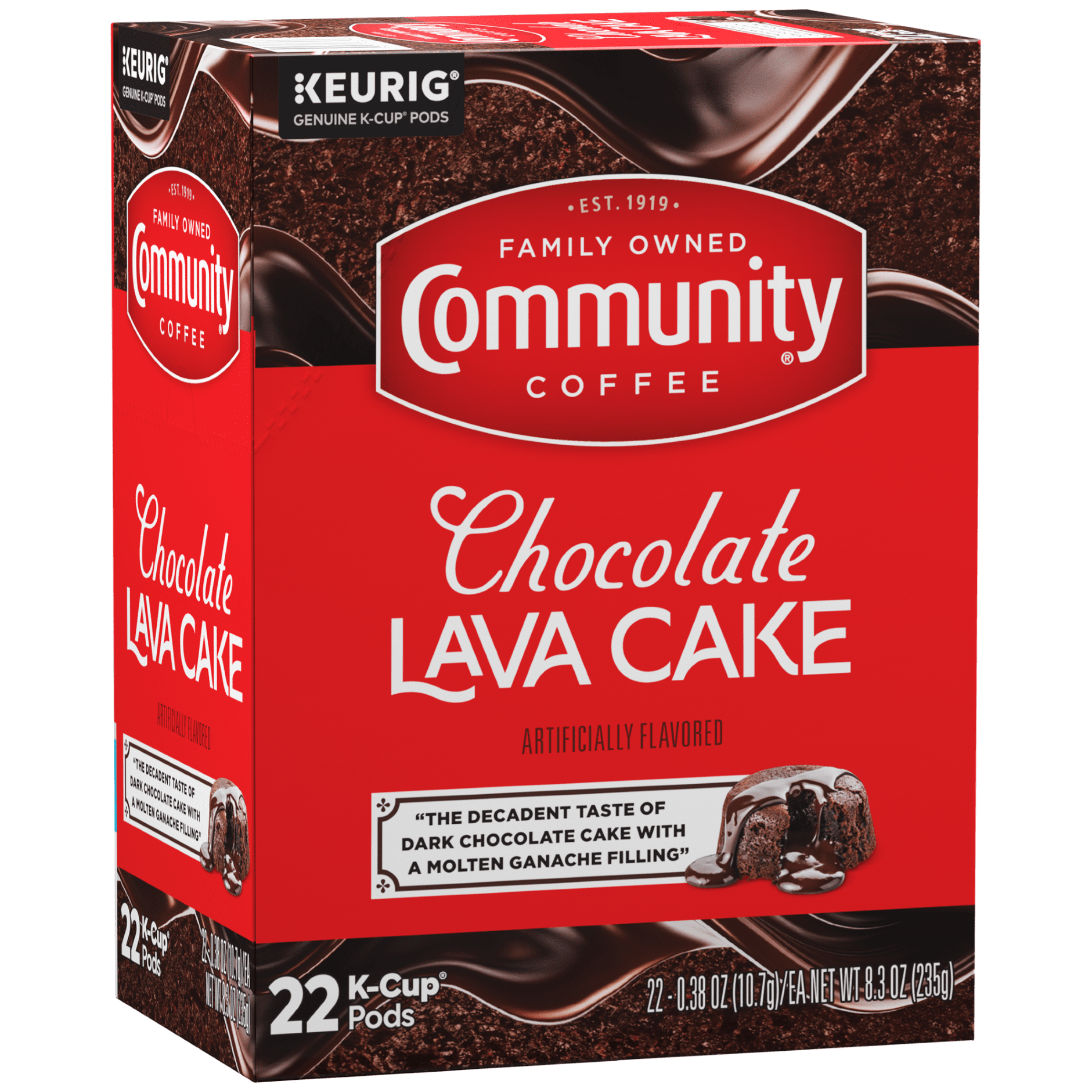 Community® Coffee Chocolate Lava Cake Coffee Single-Serve Cups 22 Count Box