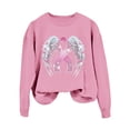 thumbnail image 4 of Arlun In October We Wear Pink Sweatshirts for Women Angel Wings Graphic Printed Crewneck Long Sleeve Thin Sweatshirt Cancer Awareness Fall Winter Pullover Tops Pink2 S, 4 of 4