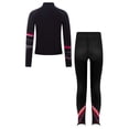 thumbnail image 6 of vastwit Kids Girls Tracksuit Fleece-Lined Long Sleeve Zip Jacket with Leggings Figure Skating Training Suit Red 16, 6 of 7