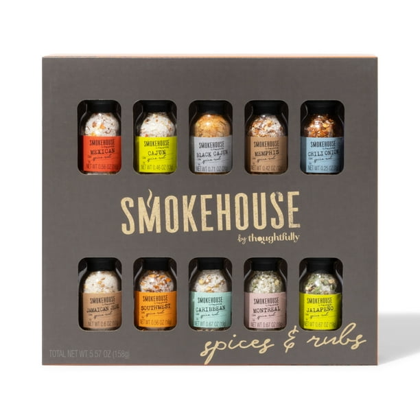 Smokehouse by Thoughtfully, Gourmet Grilling Spice Gift Set, Set of 10
