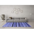 thumbnail image 3 of Ahgly Company Machine Washable Indoor Rectangle Solid Blue Modern Area Rugs, 8' x 12', 3 of 4