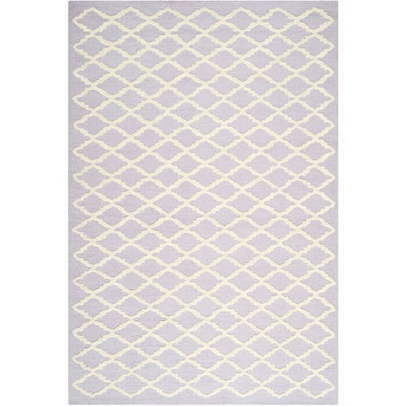 SAFAVIEH Cambridge Karen Geometric Wool Area Rug, Lavender/Ivory, 6' x 9'
