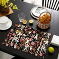 thumbnail image 4 of Boston Terrier Dog with Pioneer Flower Summer Placemats Table Placemats Set Of 4-Linen Kitchen Washable Placemats Table Mats 11.8"x17.7"Non-Slip Heat Resistant, 4 of 6