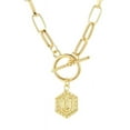 thumbnail image 1 of Bilqis Chaîne Pendentif Lettre Anglaise 26 Deals, Collier Rétro Paperclip Hexagone, 1 of 1