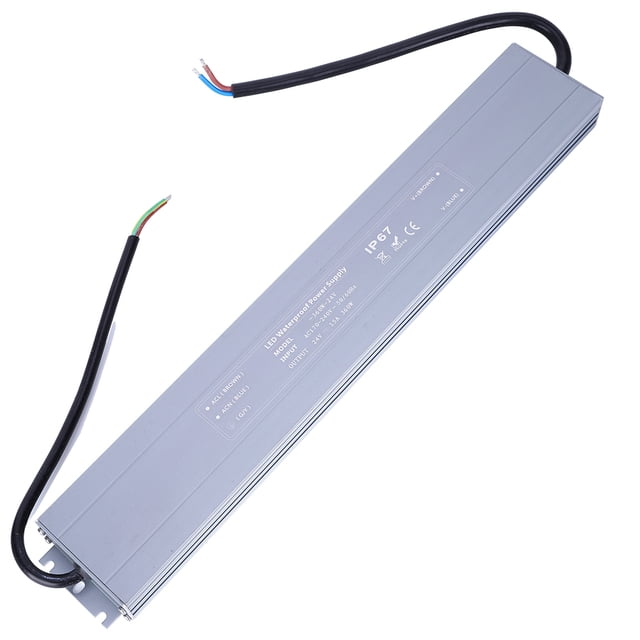 Fuente de alimentación CA/CC conmutada, ultradelgada, impermeable y con superficie anodizada HRUW-360W-24V 170-240VAC (50/60HZ)