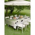 thumbnail image 5 of 54x80 Inch Outdoor Tablecloth with Umbrella Hole Zipper Rectangle Sage Green Beige Rectangular Tablecloths Outside Waterproof Ombre Ice Hockey Ball Sport Game Patio Table Cloth Cover for Picnic Party, 5 of 8