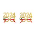 thumbnail image 2 of Transemion 2024 Glasses Frame Party Accessory Fashionable And Fun Funny Shape gold 2Set, 2 of 6