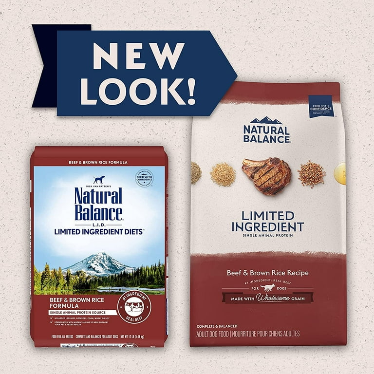 Natural Balance Pet Foods L.I.D. Adult Dry Dog Food Beef Brown Rice 1ea 4 lb Walmart