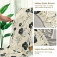 thumbnail image 5 of Yayeee 2 Pack Dining Chair Covers Stretch Parson Chairs Slipcovers Seat Protector, Small Black Flowers, 5 of 6