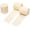 Beige, variant on 3 Rolls Chiffon Ribbon, Frayed Fringe Silk Ribbon for Gift Wrapping, Handmade Ribbons for Floral Vase Decoration, Wedding, Birthday, Engagement, Bridal Shower 1.5''x5.5Yd /Roll