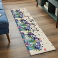 thumbnail image 4 of Hello Spring 2'x6' Runner Rug, Pastoral Purple Bottle Floral Rustic Burlap Washable Non-Slip Area Rugs for Hallway Kitchen Floor Bedroom Entryway, StainResistant Laundry Carpet Decoration Indoor Mat, 4 of 9