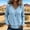 Light Blue, variant on Njagoc3 Womens Linen Tops Summer Casual Long Sleeve V Neck Shirts Fringe Cotton Linen Blouses Hem Beach Clothes