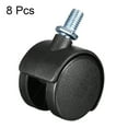 thumbnail image 2 of 8Pcs 1.25 inch Office Chair Casters Nylon Twin Wheel,Threaded Stem Mount, 2 of 4