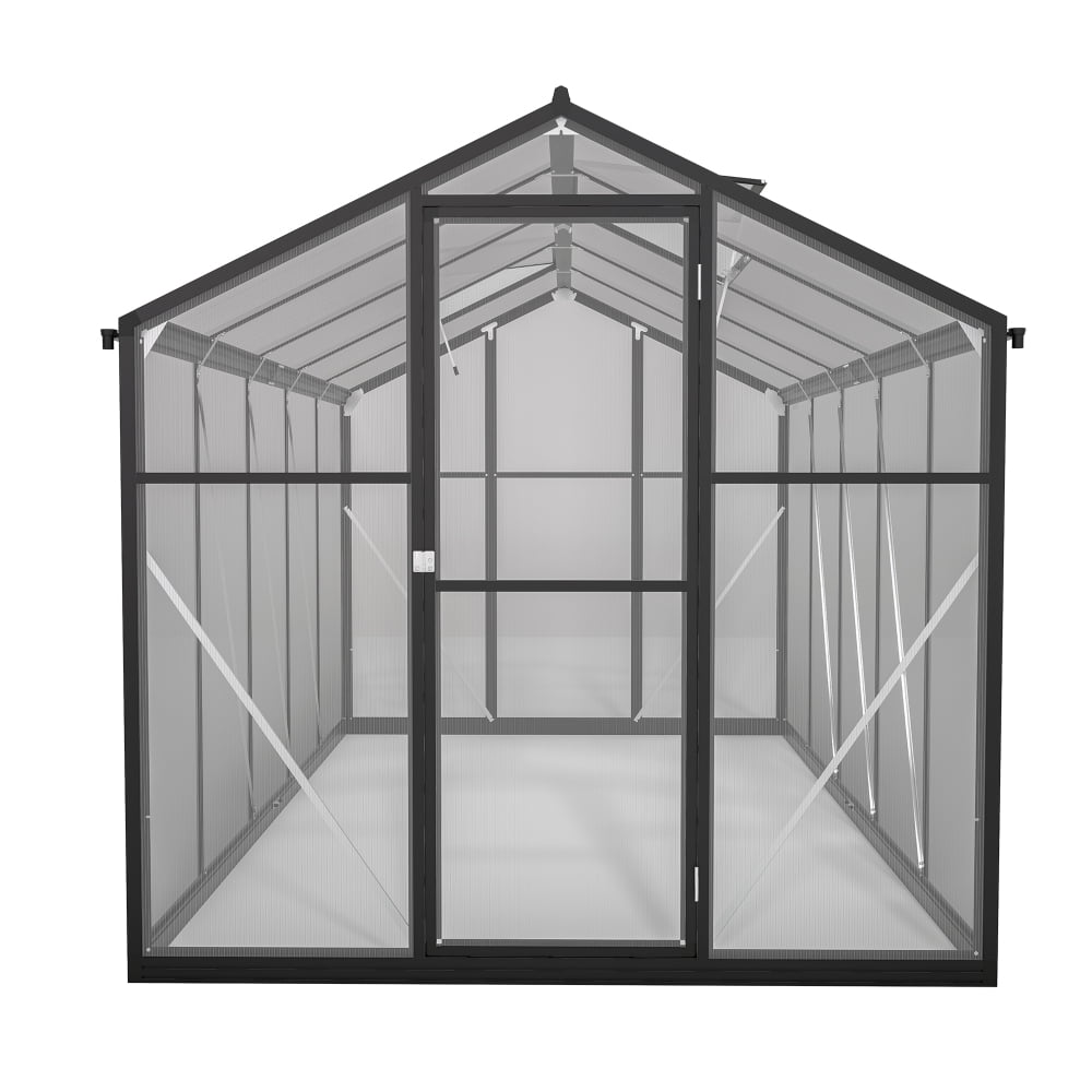6x10 ft Garden Greenhouse with Aluminum Frame, Lockable Door, Adjustable Roof Vent – Perfect for Backyard and Patio