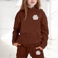 thumbnail image 2 of CAIXIA Girls Clothes Fall Set Girls 2 Piece Outfits Hoodie and Jogger Sweatpants for Girls 2 Piece Bow Print Casual Tracksuit Athletic Boys Sweatsuit Set Outfits, 2 of 5