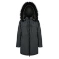 thumbnail image 5 of FALEXO Women's Winter Warm Faux Fur Collar Hooded Long Coat Jacket Parka Outwear Coat, 5 of 7