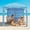 Light Blue, variant on Nextay 6x6ft Beach Cabana with Side Wall, UPF 50+ Sun Shelter & Wind-Resistant Canopy, Portable Beach Tent with Carry Bag (Dark Blue)