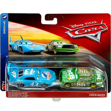 Disney Cars Cars 3 Strip Weathers aka The King & Chick Hicks Diecast 2-Pack [Dinoco (Best Chick Magnet Car)