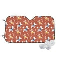 thumbnail image 2 of Picia Cute Poodle Dog Curved Windshield Sunshade Accordion Folding Style Auto Shade for Car Truck SUV Van Blocks UV Ray Sun Visor Protector -, 2 of 7