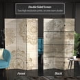 thumbnail image 2 of Oriental Furniture 6 Ft tall Double Sided Mandala on Oak Canvas Room Divider, 3 panel, 2 of 7