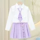 thumbnail image 1 of Conjunto de uniforme de dibujos animados Sanrioed My Melody Kuromi para niñas, camisa Kawaii JK, Falda plisada, regalo para niños, 1 of 5