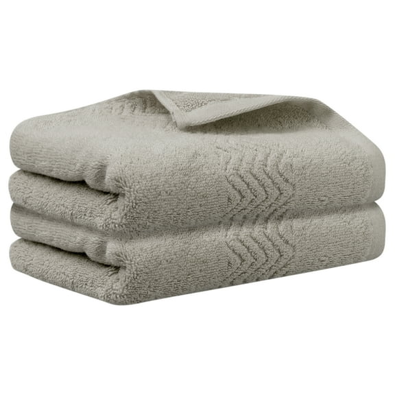Unique Bargains Wave Texture Pattern Hand Towels Cotton Highly Absorbent Bath Towels Khaki 13"x30"