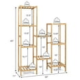 thumbnail image 4 of Costway Bamboo 9-Tier Plant Stand Utility Shelf Free Standing Storage Rack Pot Holder, 4 of 10