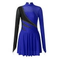 thumbnail image 4 of vastwit Women's Rhinestone Figure Ice Skating Dress Roller Skating Gymnastic Competition Leotard Royal Blue L, 4 of 7