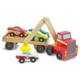 thumbnail image 6 of Melissa & Doug Magnetic Car Loader Wooden Toy Set With 4 Cars and 1 Semi-Trailer Truck, 6 of 12