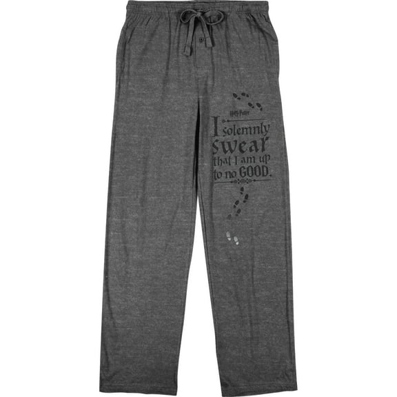 Harry Potter I Solemnly Swear Men's Graphite Heather Sleep Pajama Pants-XX-Large