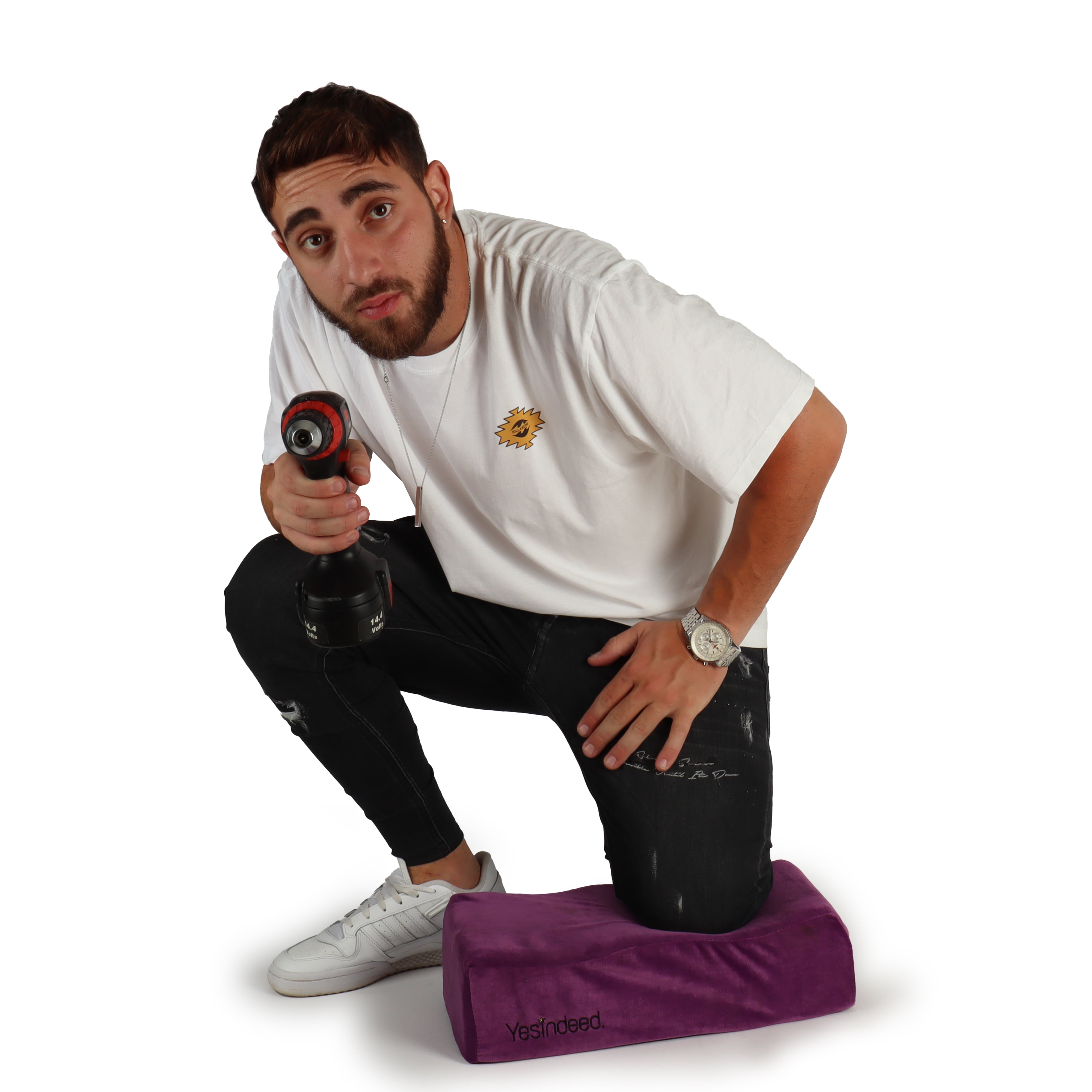 Kneeling Pad Comfort Memory Foam - Extra Thick Knee Cushion for Gardening, Workout Supplies, (Purple)