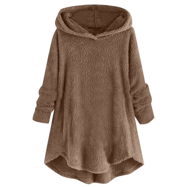Womens Cardigan Plus Size Button Plush Tops Hooded Loose Cardigan Wool Coat Winter Jacket Navy Xl