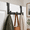 T Shape 3 Hook, Black, variant on Over The Door Hooks Coat Rack Heavy Duty Towel Clothes Hanger For Bathroom Liveroom Kitchen (3 Hook Fits 1-3/4'' Thick)