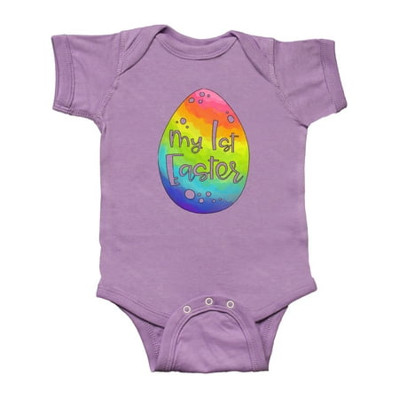 

Inktastic My !st Easter Rainbow Easter Egg Gift Baby Boy or Baby Girl Bodysuit