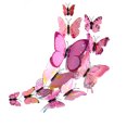 thumbnail image 1 of Billuyoard 12 Uds 3D mariposa pegatina de pared en la pared decoración del hogar mariposas para niños habitación de bebé dormitorio techo decoración Decoración del hogar Rosado rojo Billuyoard HA002018-03, 1 of 6